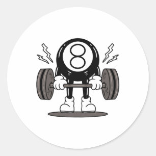 Funny 8 Ll Billiard Pool Player Eight Ll Billiards Classic Round Sticker