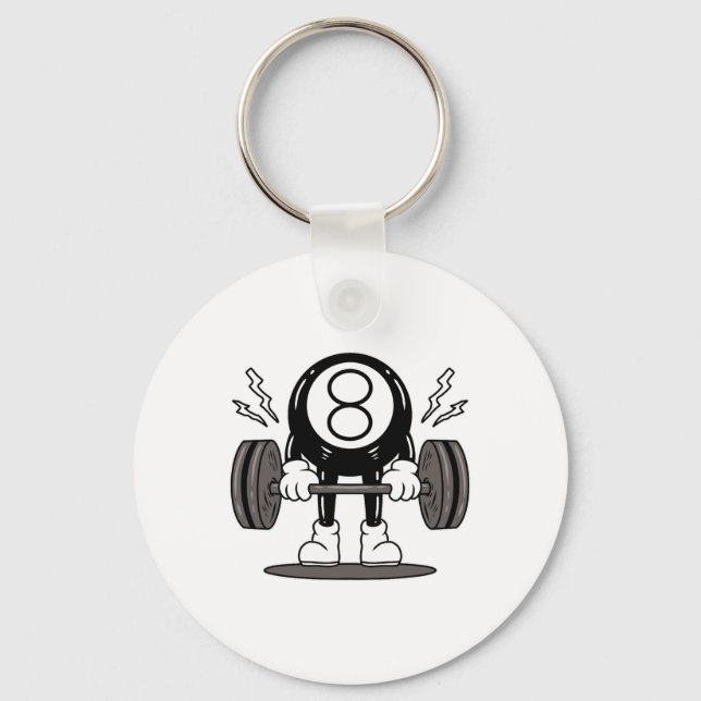 Funny 8 Ll Billiard Pool Player Eight Ll Billiards Key Ring (Front)