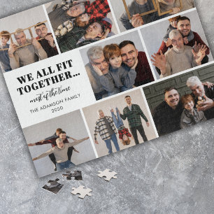 Funny 8 Photo Collage Custom Family Keepsake  Jigsaw Puzzle