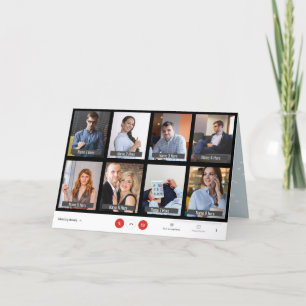 Funny 8 Spot Zoom Christmas Holiday Greeting Card