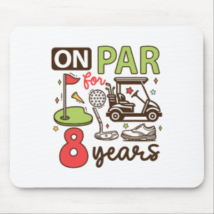 Funny 8th Birthday Golf Shirt 8 Years Old Golfer K Mouse Pad