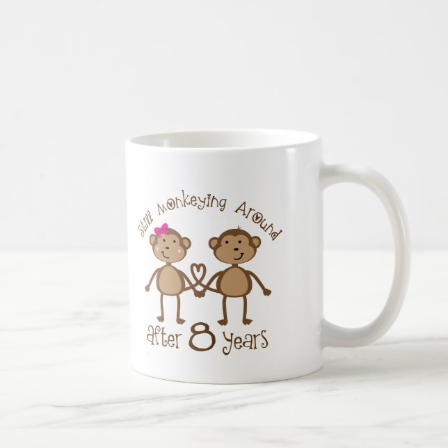 Funny 8th Wedding Anniversary Gifts Coffee Mug (Right)