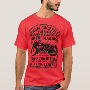 Funny 90 Years Old Biker Retro Style Classic Motor T-Shirt