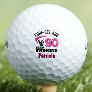 Funny 90th Birthday Gift for Sister Keep Swinging Golf Balls