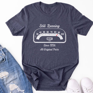 Funny 90th Birthday Odometer Vintage Car Lover Tri-Blend Shirt