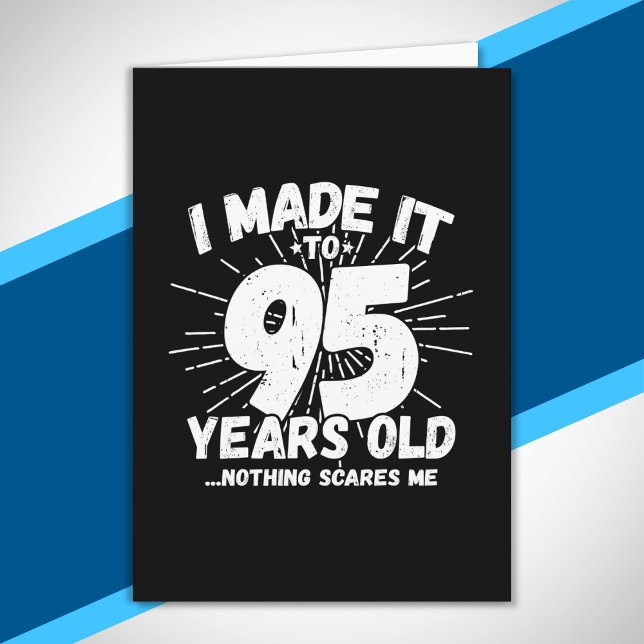 Funny 95th Birthday Quote Sarcastic 95 Year Old Card (Creator Uploaded)
