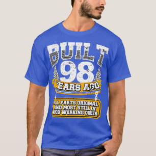 Funny 98th Birthday Shirt Vintage Built 98 Years A
