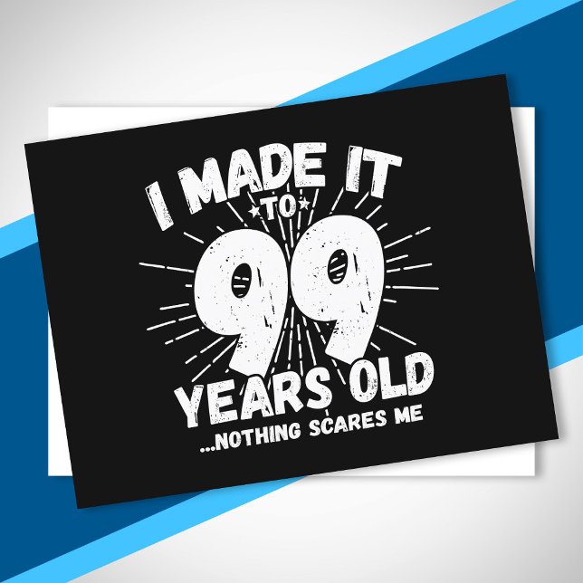 Funny 99th Birthday Quote Sarcastic 99 Year Old Postcard (Creator Uploaded)