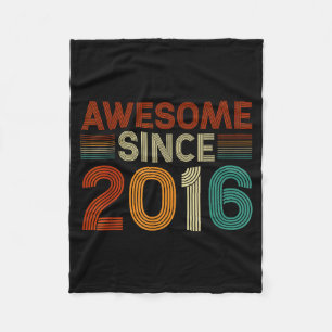 Funny 9 Year Old Awesome Since 2016 Birthday Son B Fleece Blanket