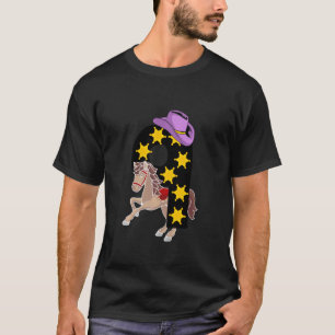 Funny 9th Birthday  9 Years Old Horse Cowgirl Girl T-Shirt