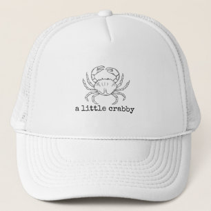 Funny A Little Crabby Minimalist Summer Aesthetic Trucker Hat
