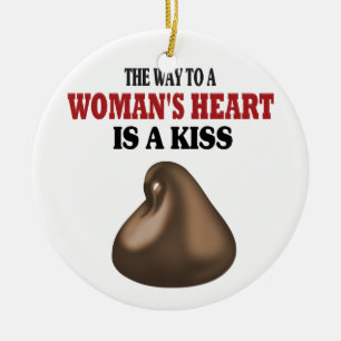 Funny A Way to a Woman's Heart Ceramic Tree Decoration