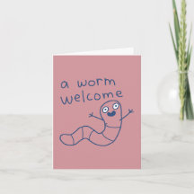 Funny A Worm Welcome Cute Punny Earthworm Doodle