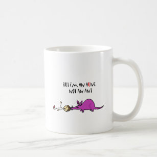 Funny Aardvark Eating Aunt not ant cartoon Coffee Mug