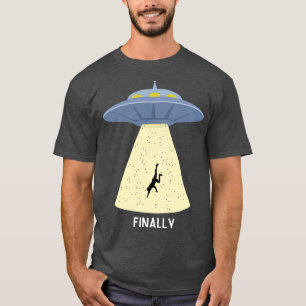 Funny Abduction on Dark T-Shirt