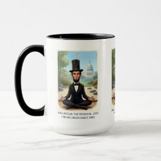 Funny Abe Lincoln Yoga Caricature - The Original Y Mug