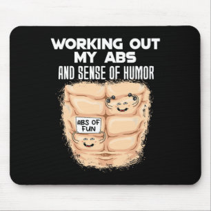 Funny Abs Exercise Muscle Building Bodybuilding 1 Mouse Pad