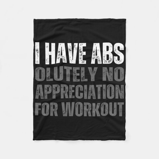 Funny Abs Humour  Fleece Blanket (Front)