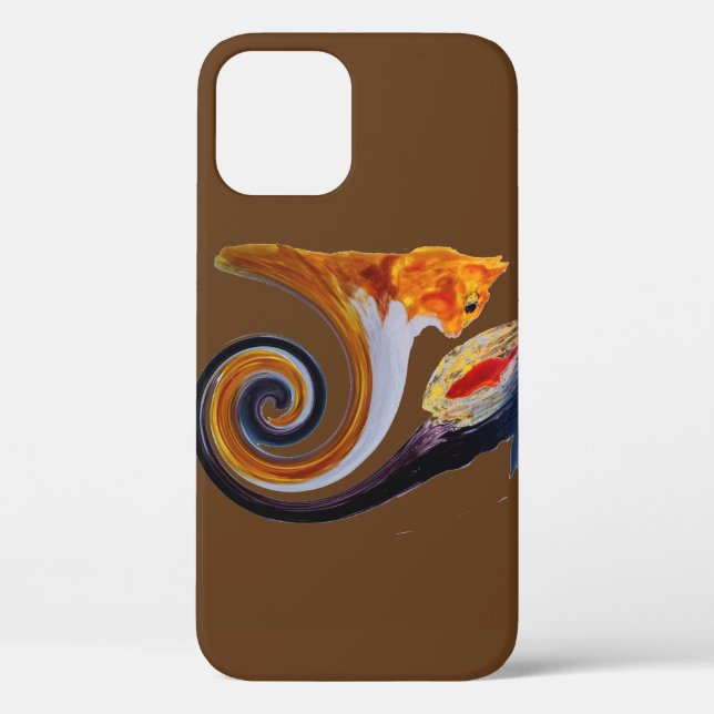 Funny  Abstract Musical Art Goldfish Ginger Cat Case-Mate iPhone Case (Back)