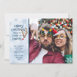 Funny Abstract Red-Nosed Reindeer - From Misfits Holiday Card