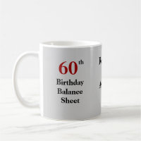 Funny Accountant CPA 60th Birthday Balance Sheet