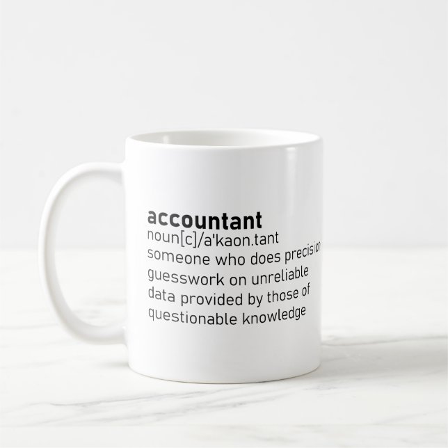 Funny Accountant Definition Coffee Mug (Left)