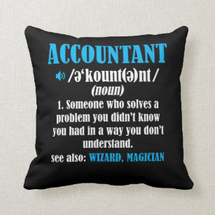 Funny Accountant Gift Idea Definition Accounting Cushion