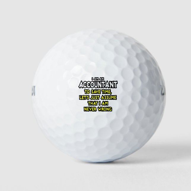 Funny Accountant Gift Ideas Golf Balls (Front)