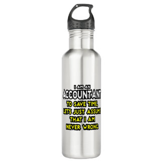 Funny Accountant Gift Ideas Stainless Steel Water  710 Ml Water Bottle