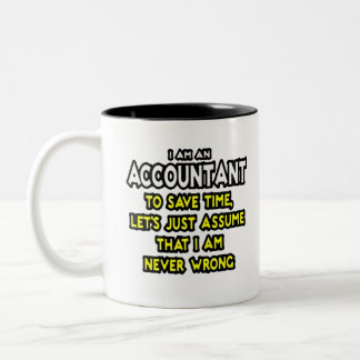 Funny Accountant Gift Ideas Two-Tone Coffee Mug