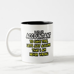 Funny Accountant Gift Ideas Two-Tone Coffee Mug