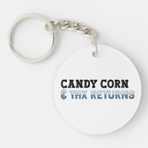 Funny Accountant Halloween - Candy Corn Key Ring