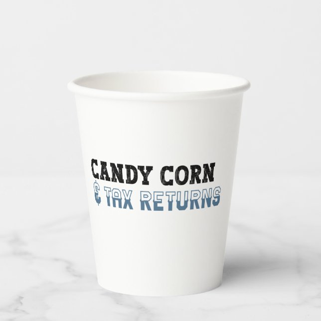 Funny Accountant Halloween - Candy Corn Paper Cups (Front)