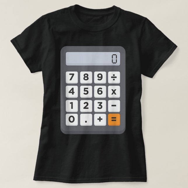 Funny Accountant Halloween Costume Outfit Math Cal T-Shirt (Design Front)