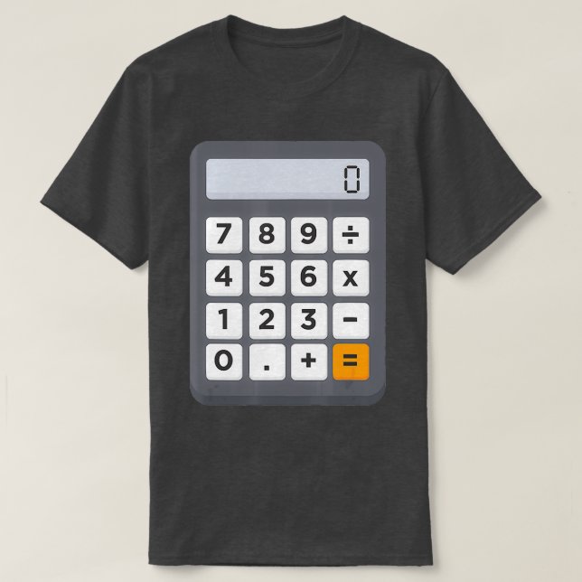 Funny Accountant Halloween Costume Outfit Math Cal T-Shirt (Design Front)