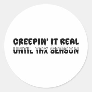 Funny Accountant Halloween - Creepin' It Real Classic Round Sticker