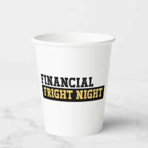 Funny Accountant Halloween -Financial Fright Night Paper Cups