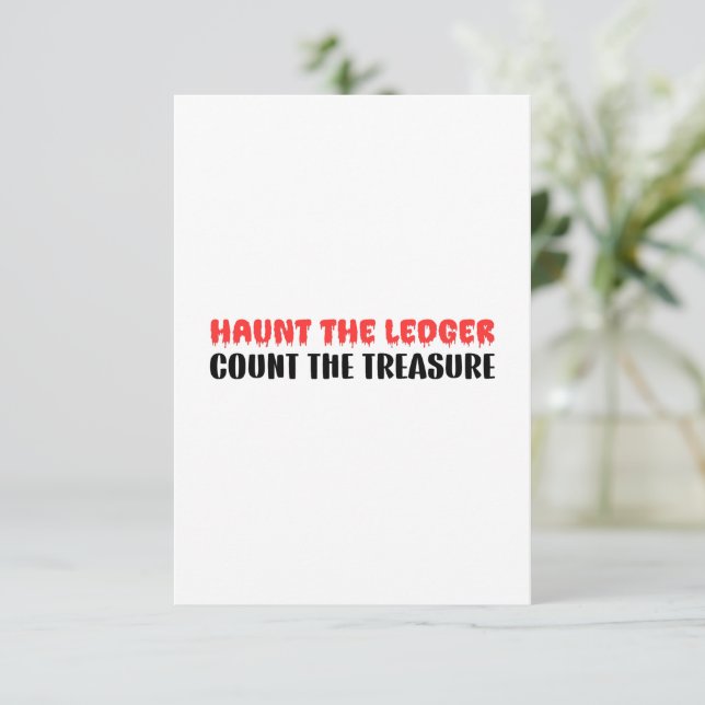 Funny Accountant Halloween Statement Thank You Card (Standing Front)