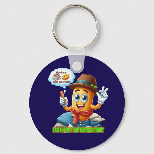 Funny Accountant Key Ring (Front)
