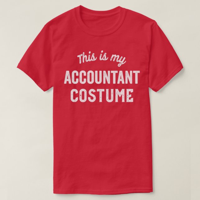 Funny Accountant Lazy Halloween Costume Easy Accou T-Shirt (Design Front)