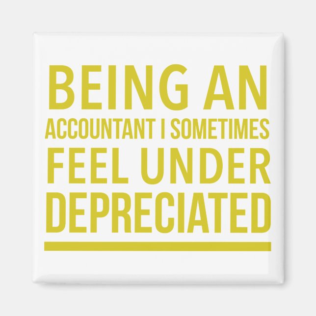 Funny Accountant Pun Magnet (Front)