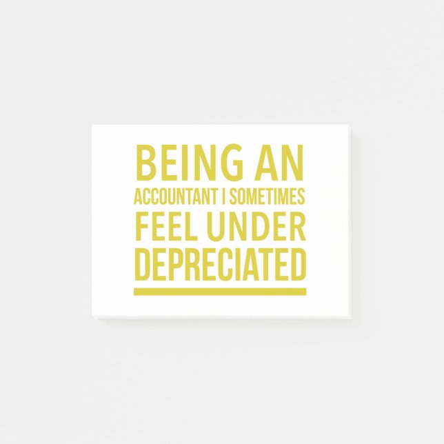 Funny Accountant Pun Post-it Notes (Front)