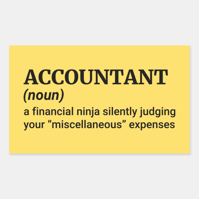 Funny Accountant Rectangular Sticker (Front)