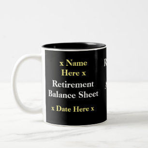 Funny Accountant Retirement Gift Idea Add Name Two-Tone Coffee Mug
