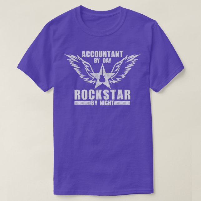 Funny Accountant Rockstar T-Shirt (Design Front)