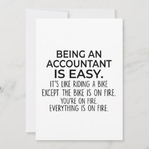 Funny Accountants - Being Accountant is Easy, Gift Holiday Card