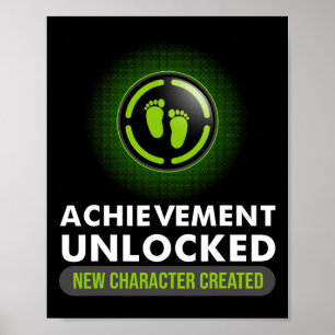 Funny Achievement Unlocked Gift Couples Video Game Poster