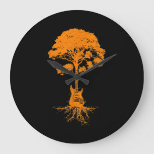 Funny Acoustic Guitar For Men Women Cool Guitarist Large Clock