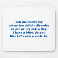 Funny ADD ADHD Quote - Blue Print