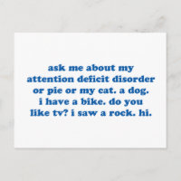 Funny ADD ADHD Quote - Blue Print